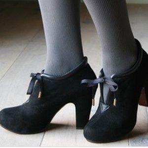 Like New - Chie Mihara Olga suede lace up Booties - Deep blue - Size 38 / USA 8